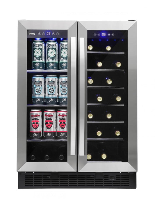 Danby - 5.2 CuFt Beverage Center, French Door Design, LED LightsBeverage Center - DBC052A1BSS