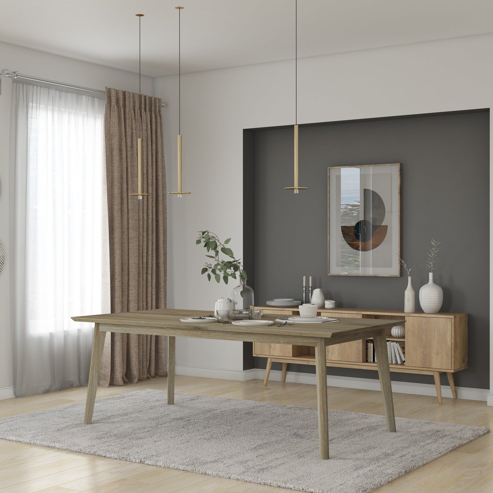 Midtown Concept Toronto Rectangular Wooden Dining Table - SC TORONTO TABLE