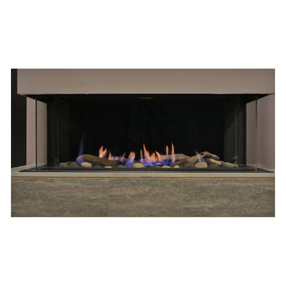Sierra Flame" Natural Gas or Liquid Propane Direct Vent Linear Fireplace - AUSTIN-65G-NG-DELUXE