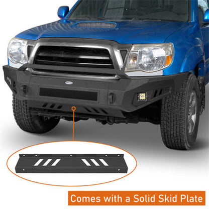 Tacoma Aftermarket Front Bumper w/ Skid Plate ( 05-11 Toyota Tacoma ) - Hooke Road - HE.4025-S