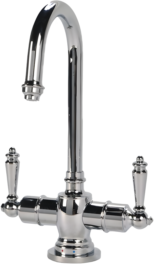AquaNuTech Traditional C-Spout Hot & Cold Water Filtration Faucet New - HC2200-CH