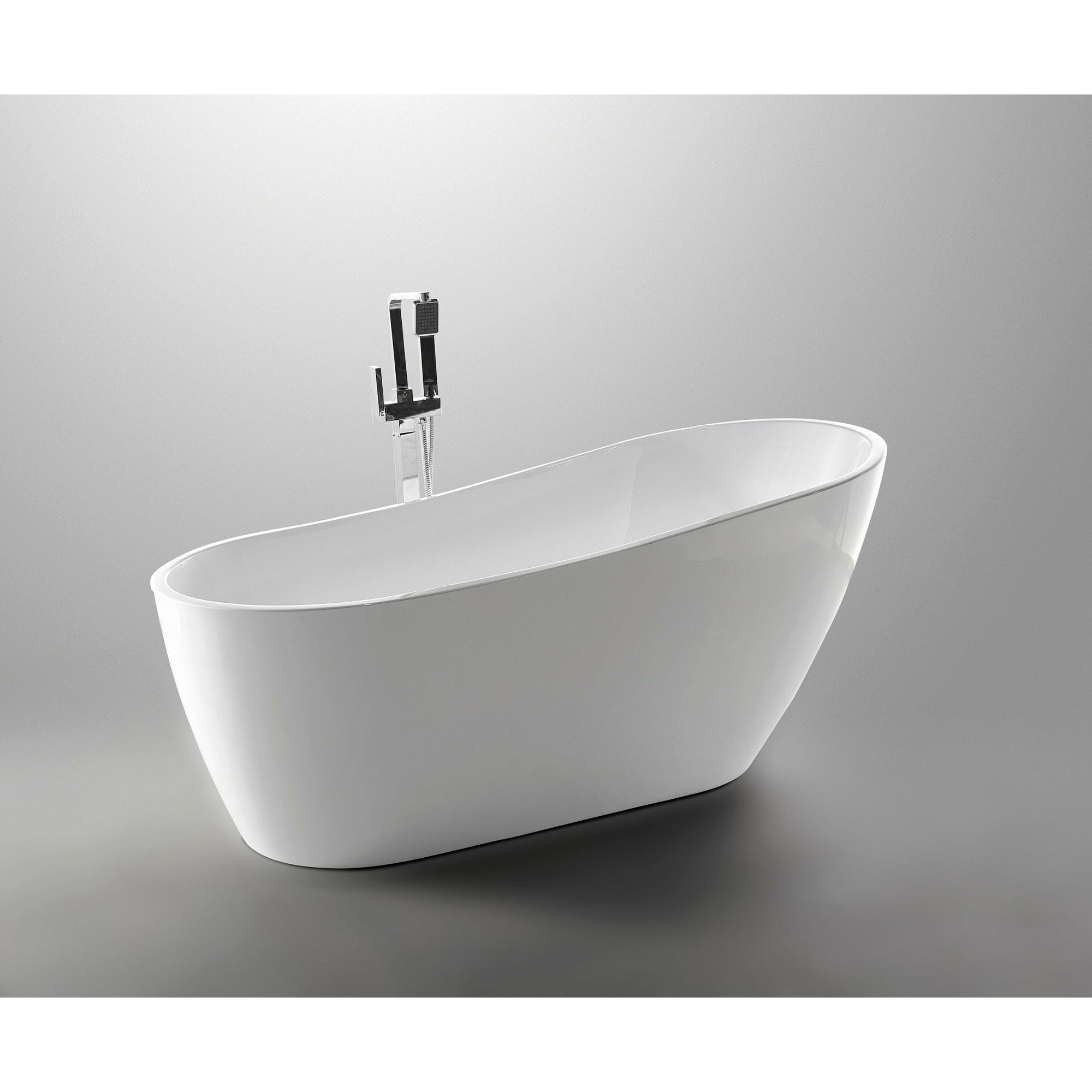 Anzzi Trend Series 5.58 ft. Freestanding Bathtub in White FT-AZ093 - FT-AZ093