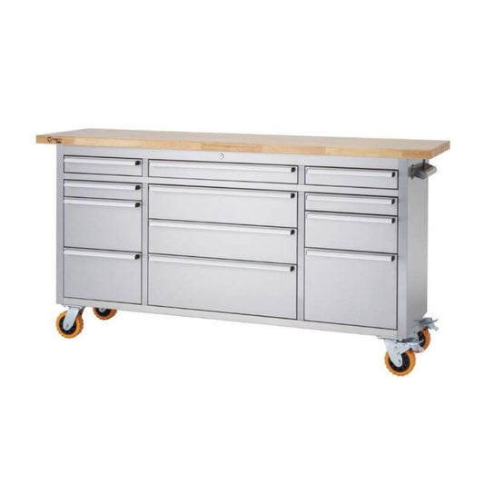 Trinity TLSF-7209 72x19 PRO Stainless Steel Rolling Workbench - TLSF-7209