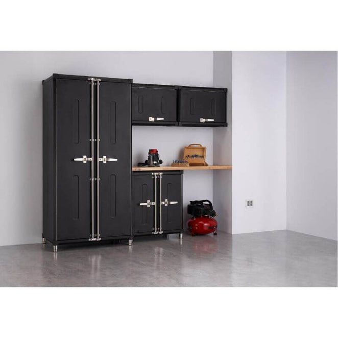 Trinity TSNPBK-0616 5-Piece PRO Garage Cabinet Set | Black - TSNPBK-0616