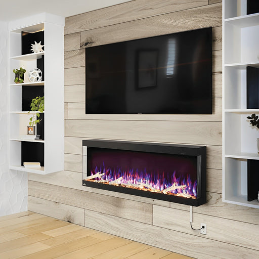 Napoleon Fireplaces Trivista Pictura 3-Sided Wall Mount Electric Fireplace, Napoleon, 50", 60", NEFL50H-3SV