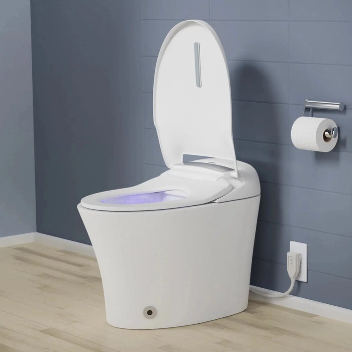 Trone Aquatina II White Elongated Electronic Luxury Toilet With Integrated Bidet - 831398