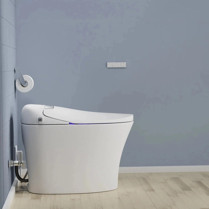 Trone Aquatina II White Elongated Electronic Luxury Toilet With Integrated Bidet - 831398