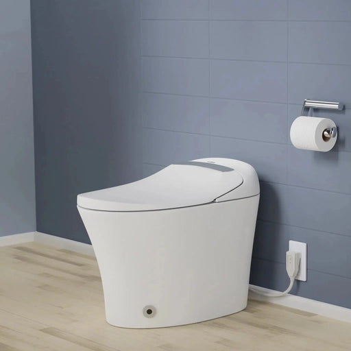 Trone Aquatina II White Elongated Electronic Luxury Toilet With Integrated Bidet - 831398