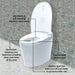 Trone Aquatina White Elongated Electronic Luxury Toilet With Integrated Bidet - 770787