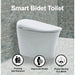 Trone Aquatina White Elongated Electronic Luxury Toilet With Integrated Bidet - 770787