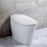 Trone Aquatina White Elongated Electronic Luxury Toilet With Integrated Bidet - 770787