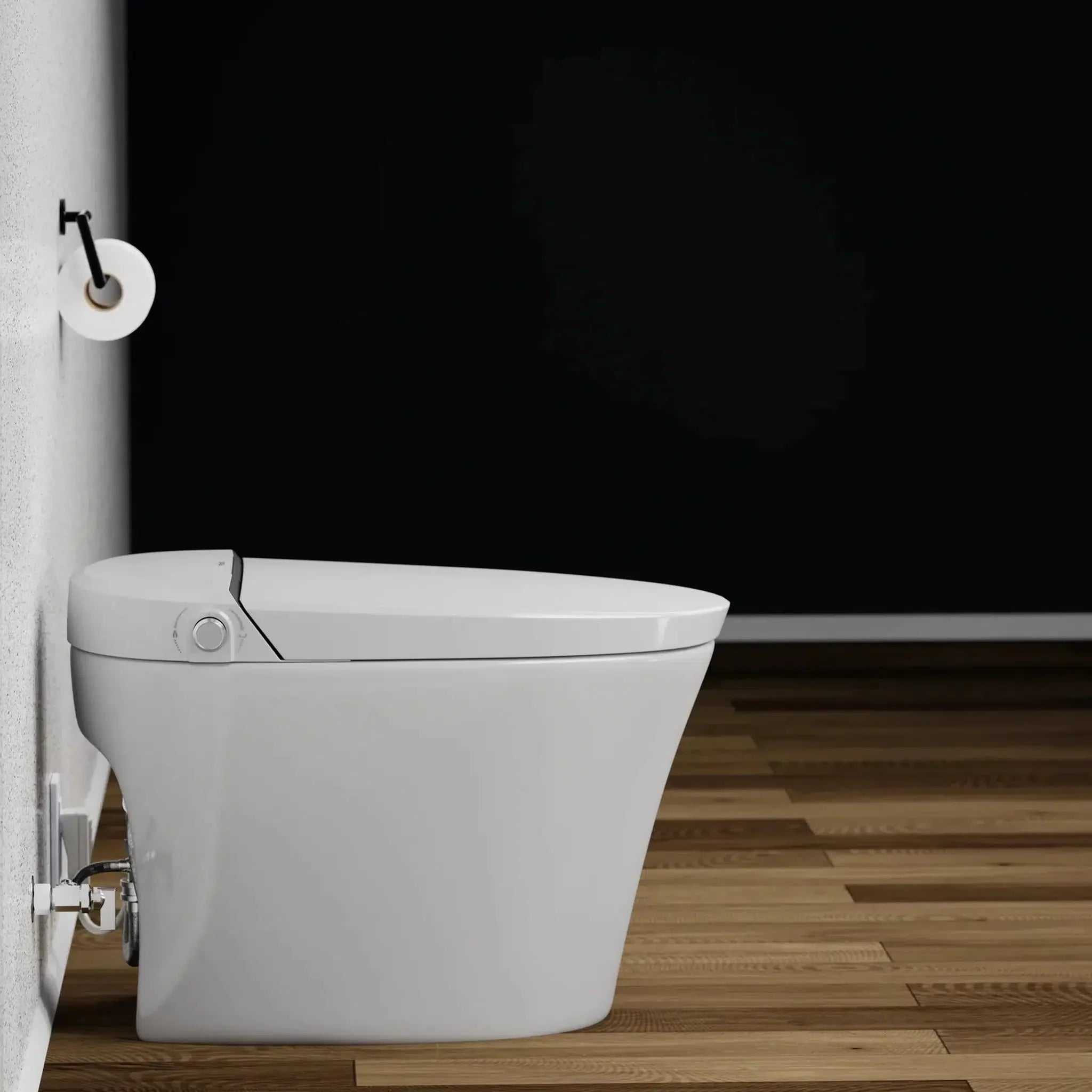 Trone Chiaro White Elongated Electronic Luxury Toilet With Integrated Bidet - 835502