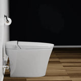 Trone Chiaro White Elongated Electronic Luxury Toilet With Integrated Bidet - 835502