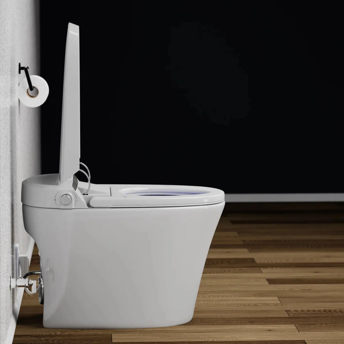 Trone Chiaro White Elongated Electronic Luxury Toilet With Integrated Bidet - 835502