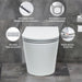 Trone Ganza II Elongated White Luxury Toilet With Smart Bidet and Remote Control - 836092