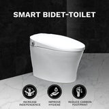 Trone Neodoro Elongated White Luxury Toilet With Smart Bidet and Remote Control - 793202