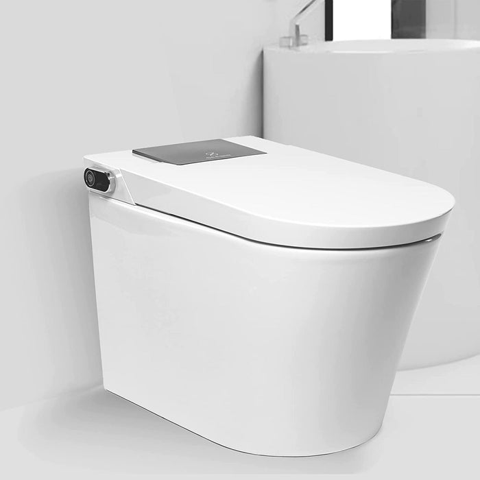 Trone Nobelet Elongated Classic White Luxury Toilet With Smart Bidet and Remote Control - 820444