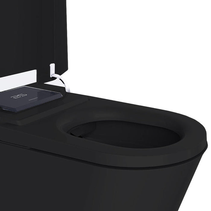 Trone Nobelet Elongated Matte Black Luxury Toilet With Smart Bidet and Remote Control - 820443