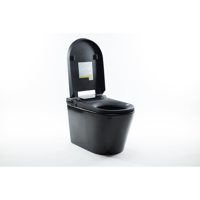 Trone Nobelet Elongated Matte Black Luxury Toilet With Smart Bidet and Remote Control - 820443