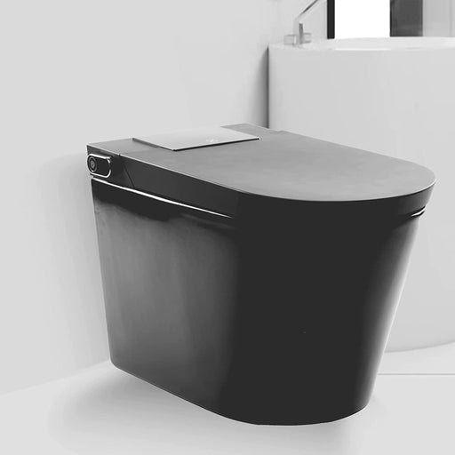 Trone Nobelet Elongated Matte Black Luxury Toilet With Smart Bidet and Remote Control - 820443