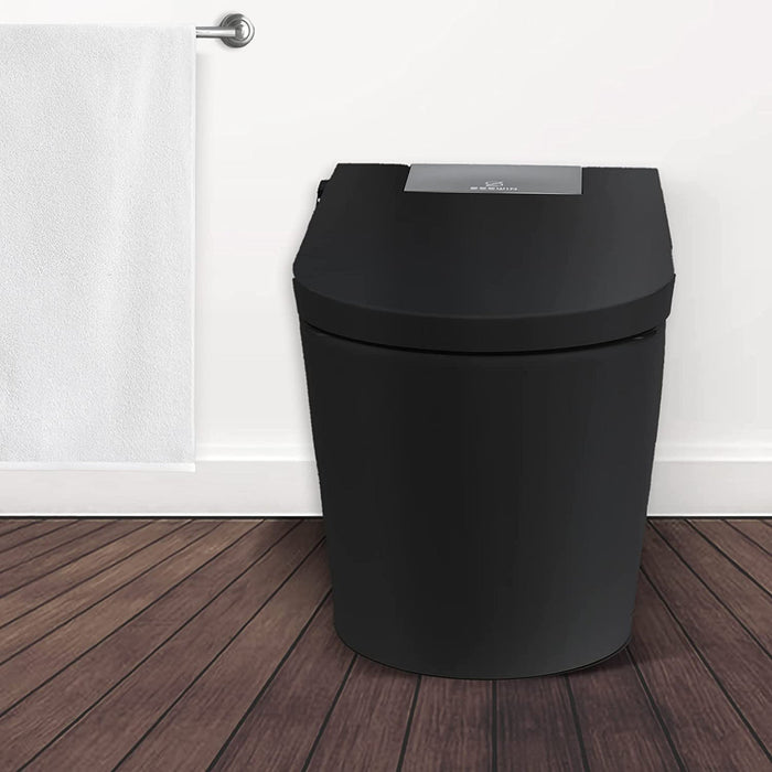 Trone Nobelet Elongated Matte Black Luxury Toilet With Smart Bidet and Remote Control - 820443