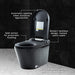 Trone Nobelet Elongated Matte Black Luxury Toilet With Smart Bidet and Remote Control - 820443