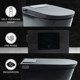 Trone Nobelet Elongated Matte Black Luxury Toilet With Smart Bidet and Remote Control - 820443