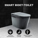 Trone Nobelet Elongated Matte Black Luxury Toilet With Smart Bidet and Remote Control - 820443