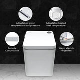 Trone Tahum Elongated White Luxury Toilet With Smart Bidet and Remote Control - 820446