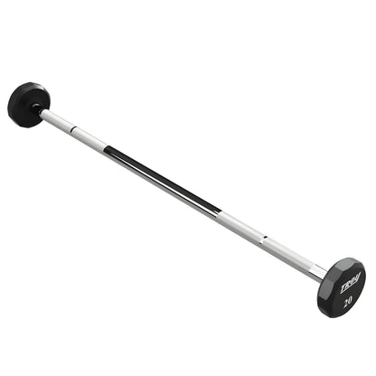 Troy 12-Sided Urethane Straight Barbell Set with Rack - COMMPAC-TSBU110