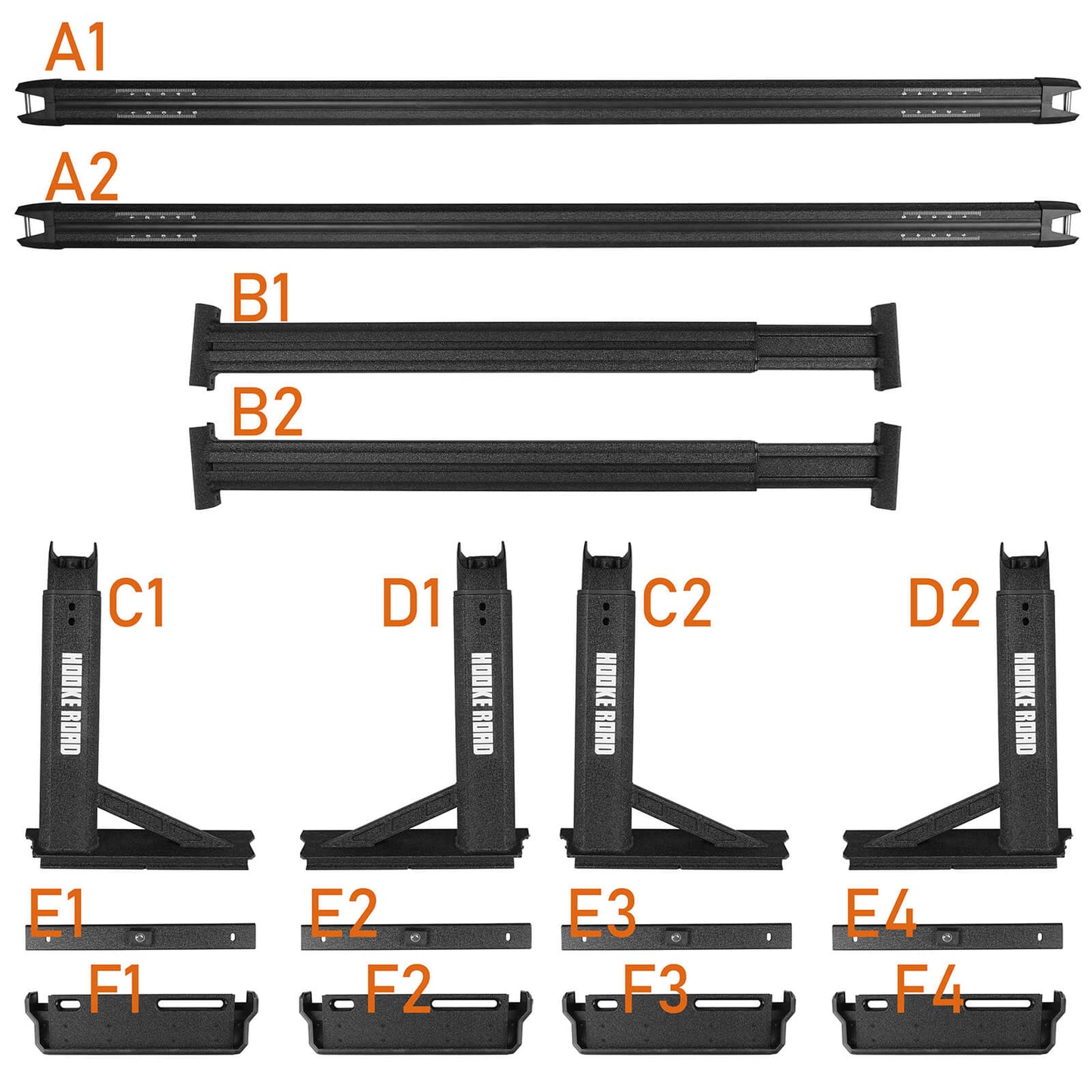 Hooke Road Truck Bed Cargo Rack Truck Ladder Rack(Most Commom Truck) - QT.10019