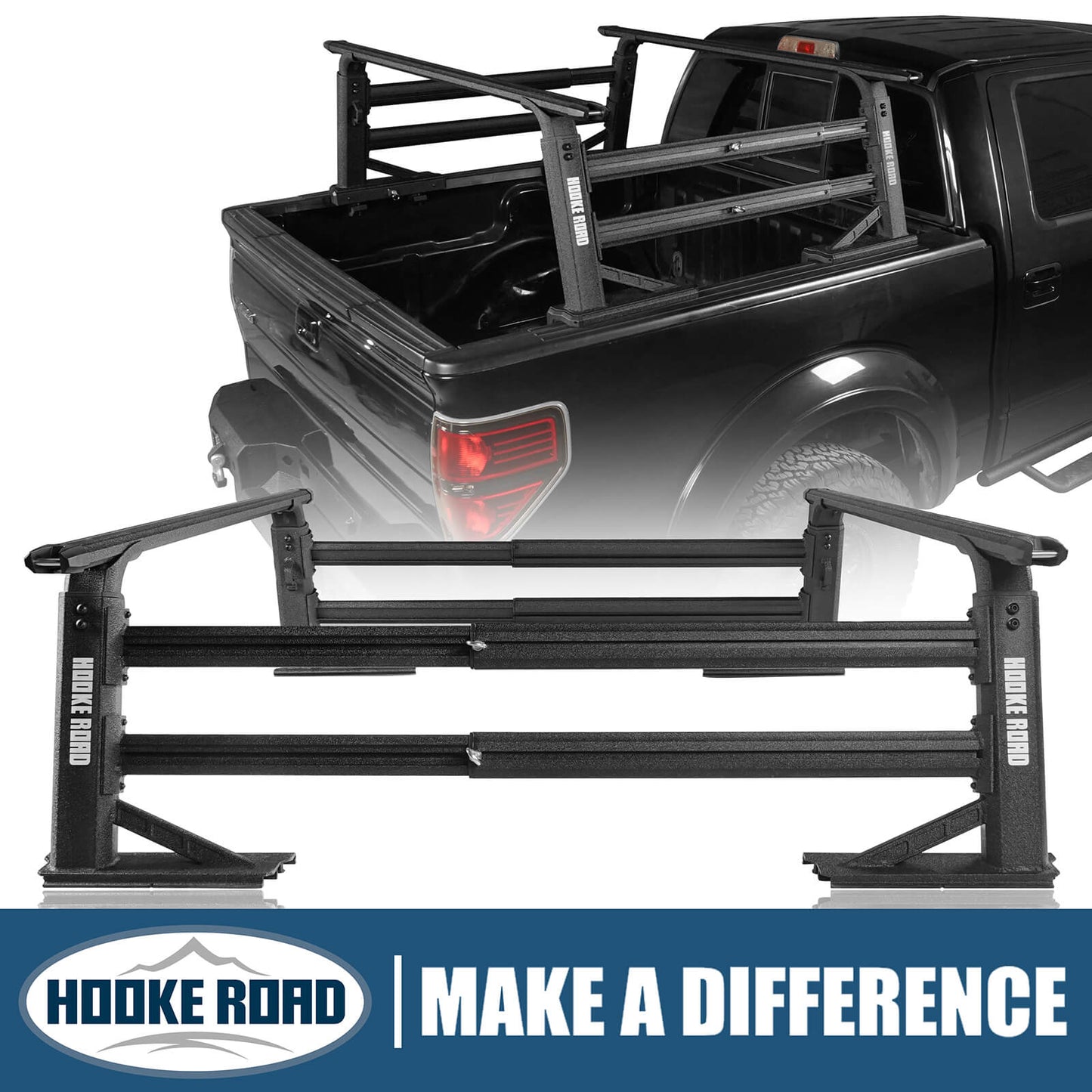 Hooke Road Truck Bed Cargo Rack Truck Ladder Rack(Most Commom Truck) - QT.10019