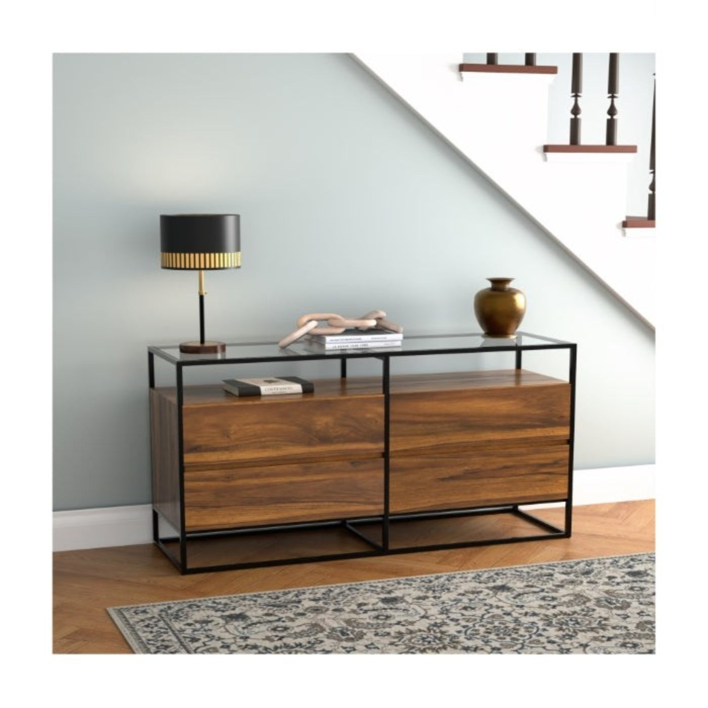 Union Home Bedford Light Brown 4 Drawer  - BDM00039