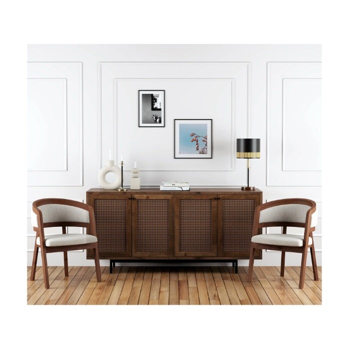 Union Home Mod Sideboard Rattan In Porto Dark Finish -  LVR00251
