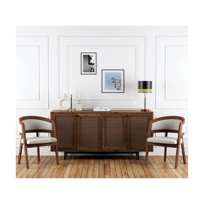Union Home Mod Sideboard Rattan In Porto Dark Finish -  LVR00251