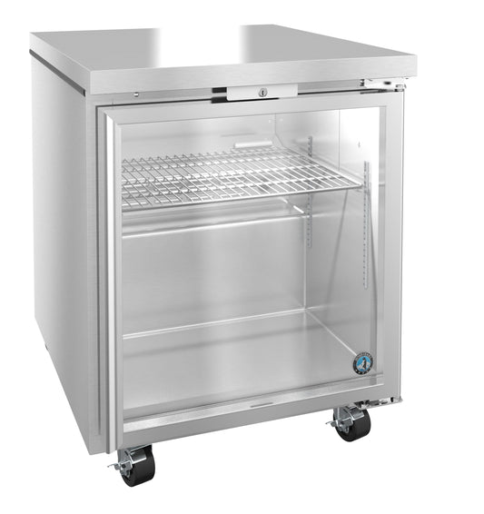 Hoshizaki 27" Wide 1 Glass Door Undercounter Refrigerator - UR27B-GLP01