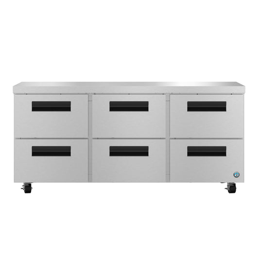 Hoshizaki 72" Wide 6 Drawer Undercounter Refrigerator - UR72B-D6