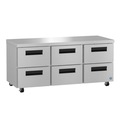 Hoshizaki 72" Wide 6 Drawer Undercounter Refrigerator - UR72B-D6