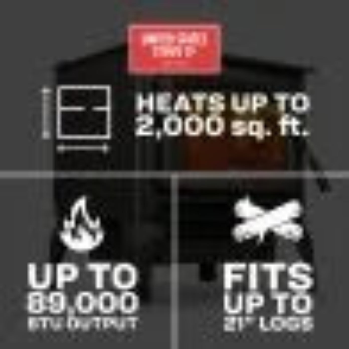 US Stove 2,000 Sq. Ft. Pedestal Wood Stove -SKU_1769009238838_888