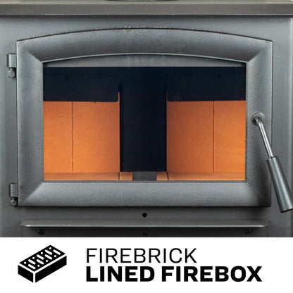 US Stove 2,000 Sq. Ft. Pedestal Wood Stove - SKU_1769009027750_987