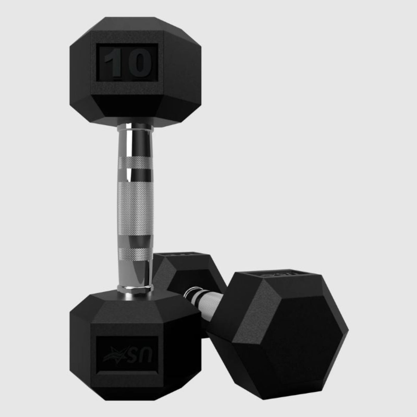 USA by Troy HD-R Rubber Hex Dumbbells - (2) HD-003R