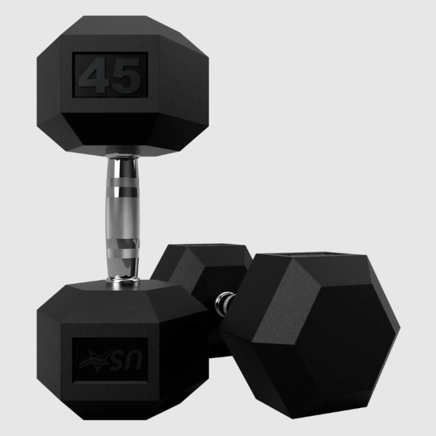 USA by Troy HD-R Rubber Hex Dumbbells - (2) HD-003R