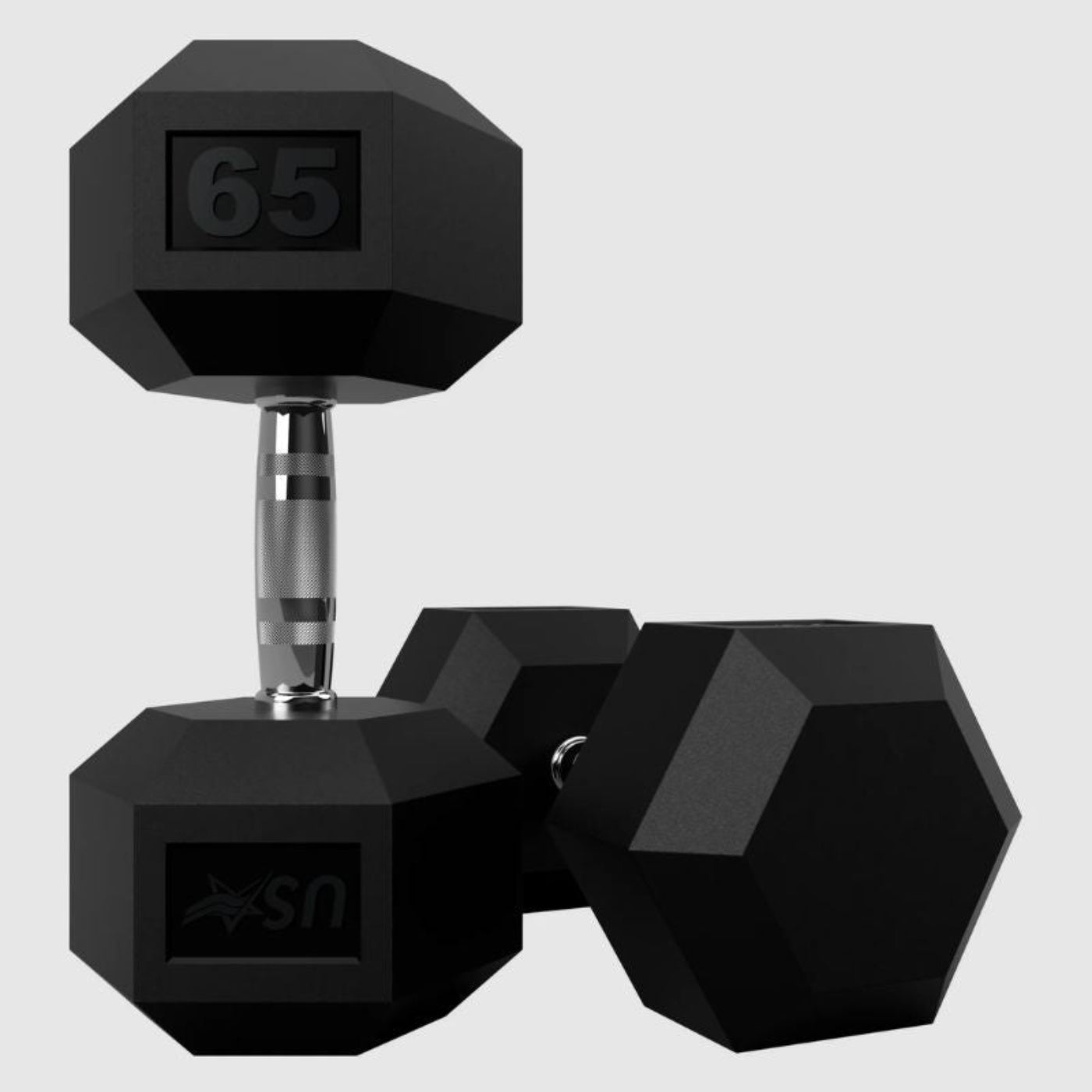 USA by Troy HD-R Rubber Hex Dumbbells - (2) HD-003R