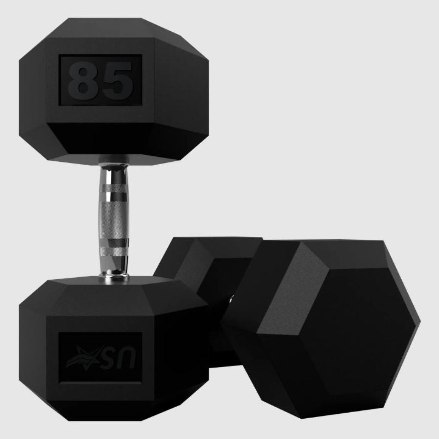 USA by Troy HD-R Rubber Hex Dumbbells - (2) HD-003R