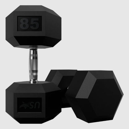 USA by Troy HD-R Rubber Hex Dumbbells - (2) HD-003R