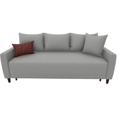 Enza Home US Smart 3 Seater Sofa Bed 174 - Bolzoni Dark Grey 334-2 Walnut Leg New - 1360593