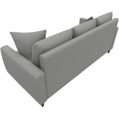 Enza Home US Smart 3 Seater Sofa Bed 174 - Bolzoni Dark Grey 334-2 Walnut Leg New - 1360593