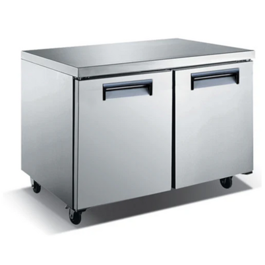 Adcraft USUCFZ-48 U-Star Two Section Solid Door Undercounter Freezer - ACUSUCFZ48