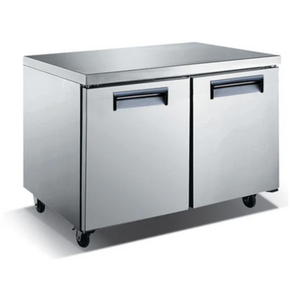 Adcraft USUCFZ-48 U-Star Two Section Solid Door Undercounter Freezer - ACUSUCFZ48