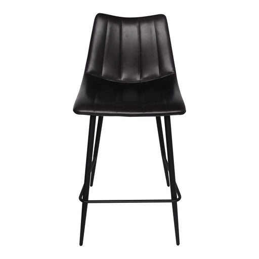 Moe's Home Collection Set of Two Alibi Counter Stool Matte Black UU-1002-02